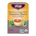 Yogi Tea, Tea Immune Stress Elderberry Lemon Balm Organic, 16 Count