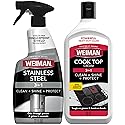 Weiman Stainless Steel Cleaner & Cooktop Heavy Duty Polish - Powerful Appliance Kitchen Cleaning Kit