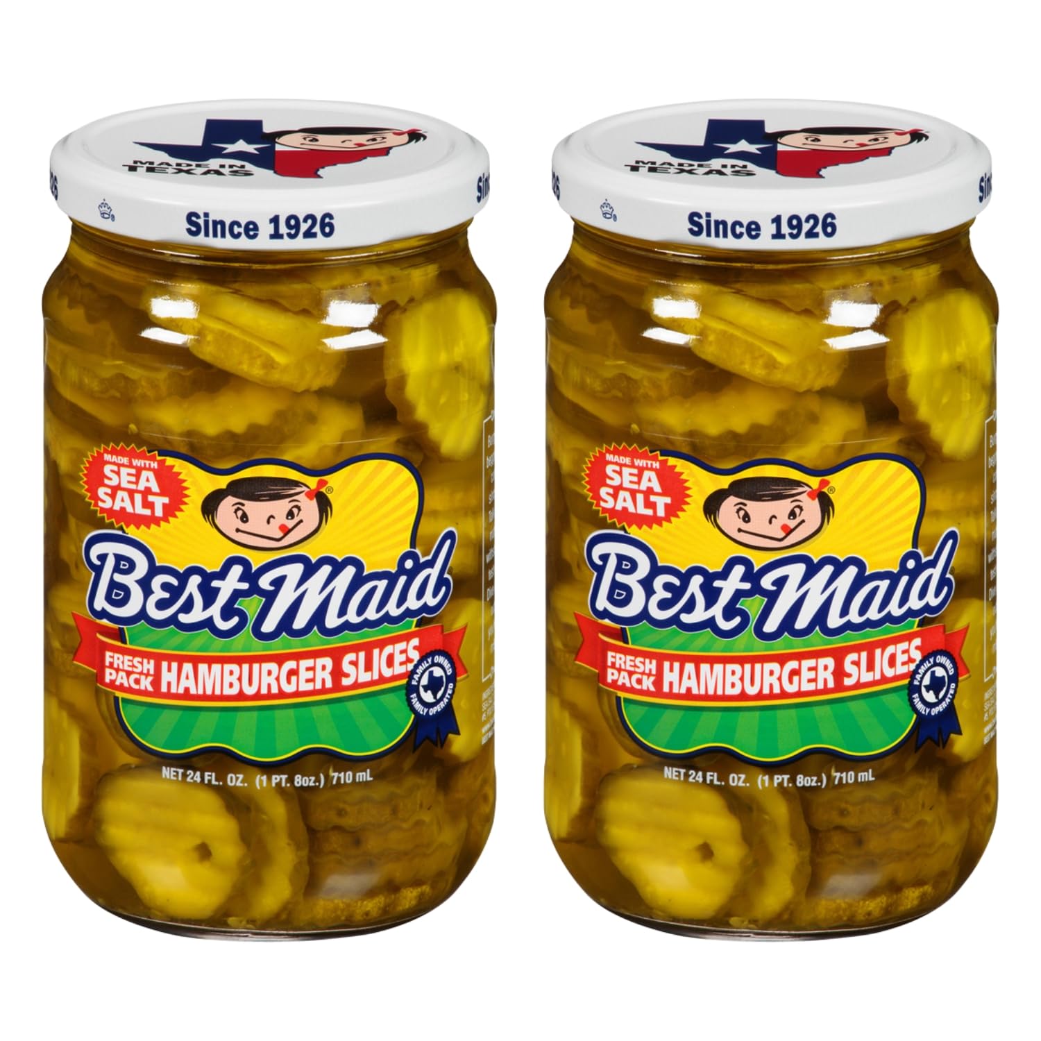 Best Maid Products - 24 Ounce Glass Jars Baby - Dill, Kosher, Hamburger Slices, Garlic Bites, Habanero Chips, & Xtreme Hot Pickles (2 Pack, Fresh Pack
