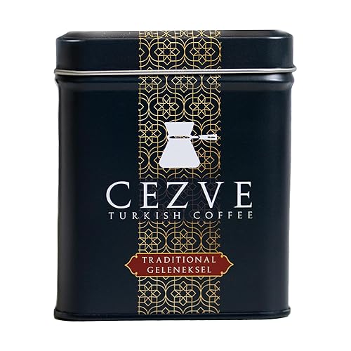 Cezve Turkish Coffee - Finely Ground 100% Arabica, Locally Roasted in USA, Traditional Flavor, Rich Foam, Small Batch Fresh Ground Coffee, 3.5oz