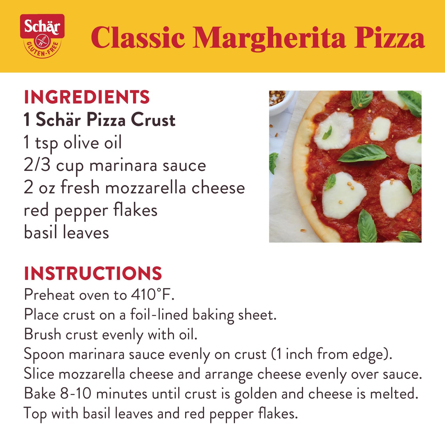 Schar - Pizza Crust - Certified Gluten Free - No GMO's, Wheat or Lactose- (2 - 5.3 oz) 4 Pack
