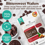 Navitas Organics Organic Bittersweet Cacao Wafers, 8oz - Organic, Fairtrade, Non-GMO, Gluten-Free