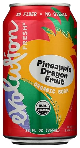 Evolution Fresh Soda Fruit Pineapple Dragon Fruit Organic, 12 Fl Oz