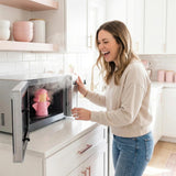 Aivwis Angry Mama Microwave Oven Steam Cleaner, Angry Mom Microwave Cleaner, Just Add Vinegar and Water, Cut Cleaning Time by Half (Pink)