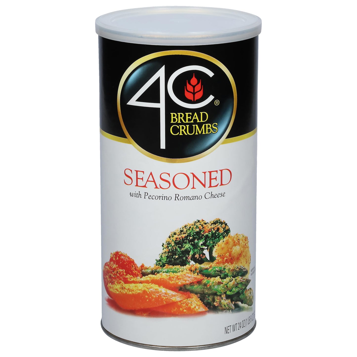 4C Premium Bread Crumbs, Seasoned with Pecorino Romano Cheese, 24 Ounce (Pack of 1)
