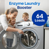 Earth Breeze Enzyme Laundry Booster Powder - 2lbs (64 Loads) - Powerful 4-in-1 Bio-Enzyme Formula Deep Cleans, Tackles Odors, Fights Stains