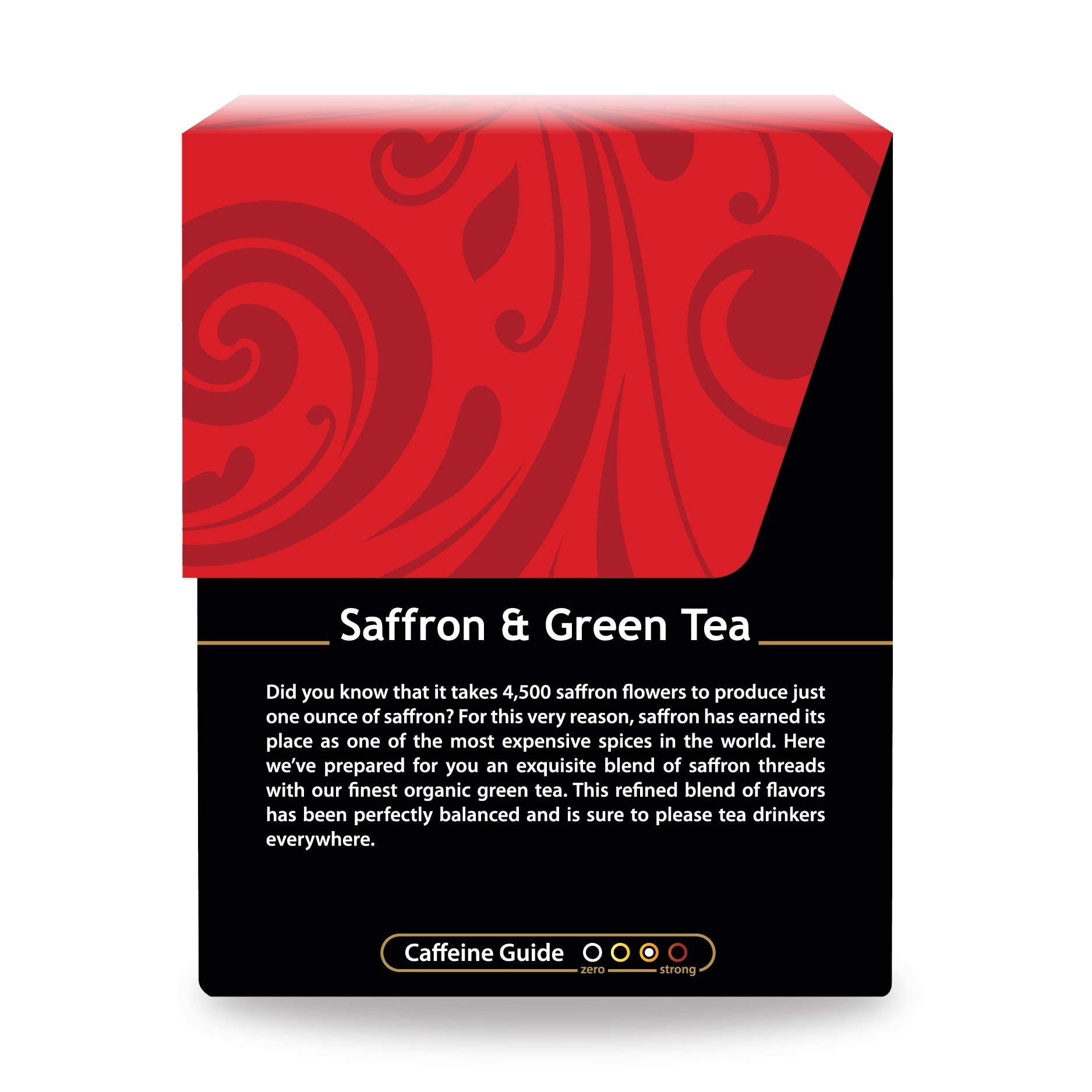 Buddha Teas - Saffron & Green Tea - For Health & Wellbeing - Wild Crafted Tea - With Antioxidants & Minerals - Clean Ingredients - Caffeinated - OU