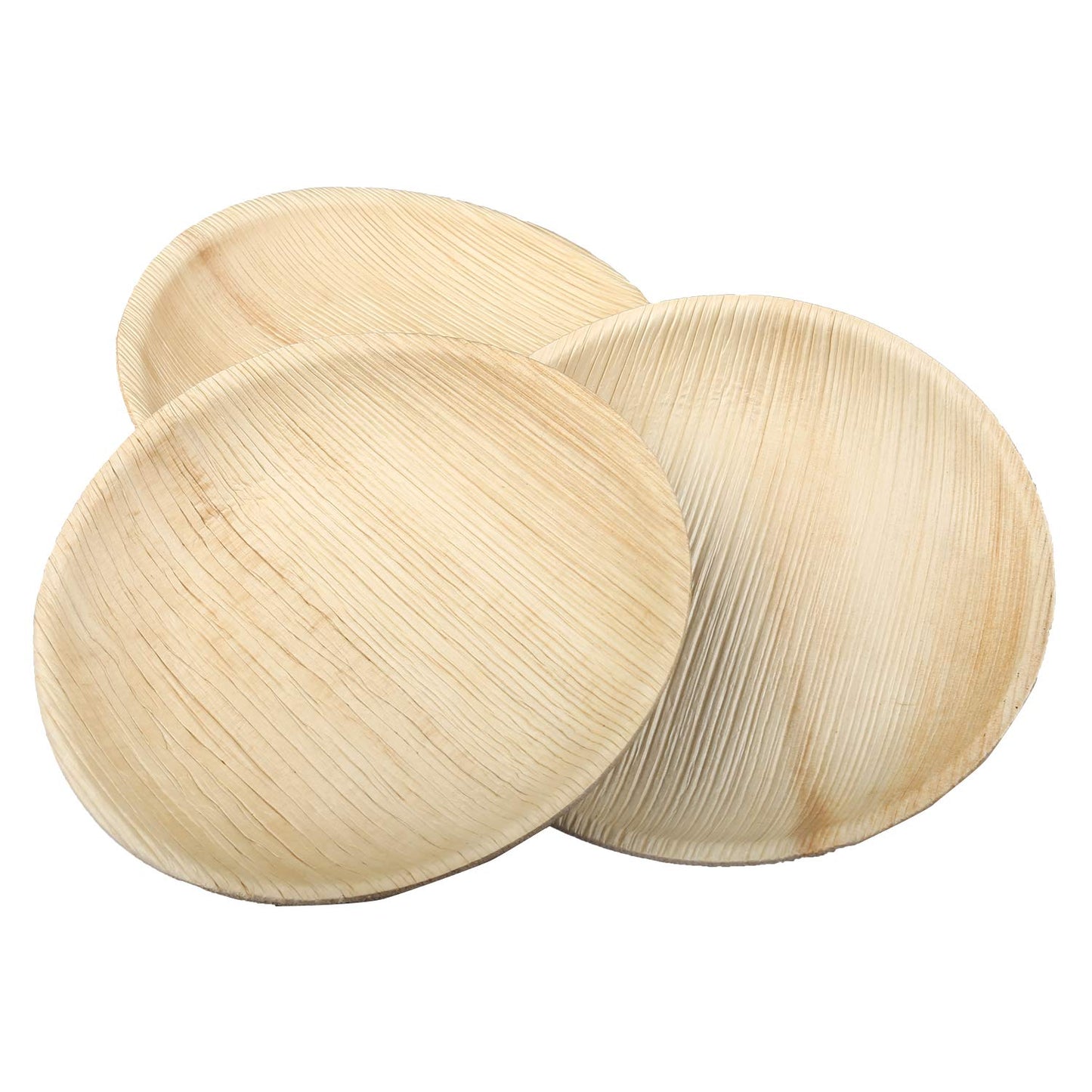 RAJRANG Biodegradable Palm Leaf Plates 8 Inch Round | Eco Friendly Disposable Dinnerware for Weddings, Events, Parties, BBQs | Compostable and Durable