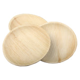 RAJRANG Biodegradable Palm Leaf Plates 8 Inch Round | Eco Friendly Disposable Dinnerware for Weddings, Events, Parties, BBQs | Compostable and Durable