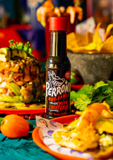 La Perrona Negra Seafood Hot Sauce 5 Ounce Bottle | Black Marisco Salsa Picante | Extra Spicy | Handmade | 3 Pack