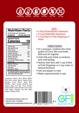 Mom's Place Gluten-Free Beef or Pork Gravy Mix, Vegan & Kosher, Soy Free, Nut Free, Dairy Free, & Corn Free, 2.0 oz, 16 Servings