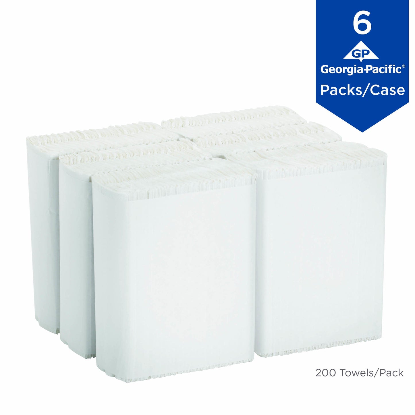 Georgia-Pacific Professional Series Premium 1-Ply C-Fold Paper Towels by GP PRO (Georgia-Pacific); White; 2112014; 200 Towels Per Pack; 6 Packs Per