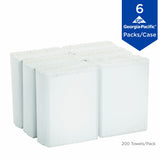 Georgia-Pacific Professional Series Premium 1-Ply C-Fold Paper Towels by GP PRO (Georgia-Pacific); White; 2112014; 200 Towels Per Pack; 6 Packs Per