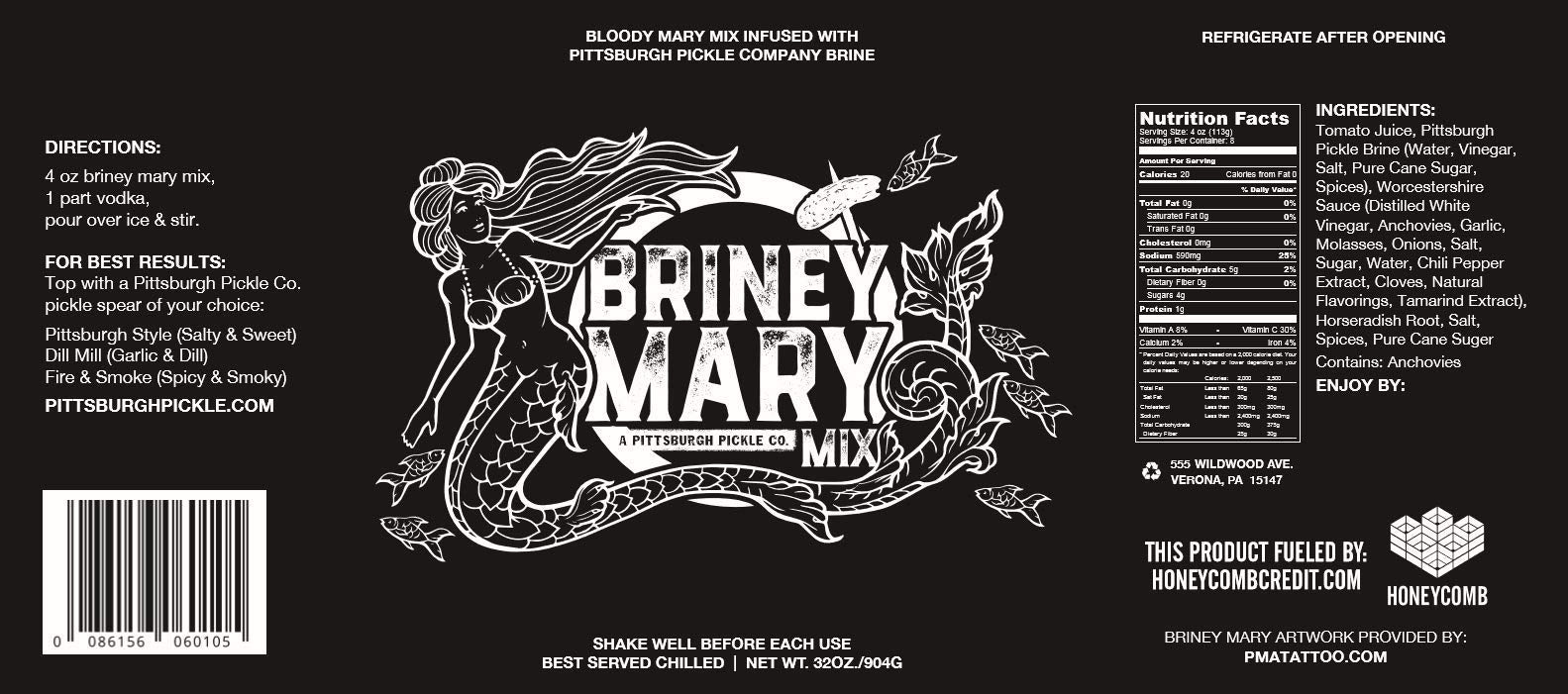 3 pack Briney Mary - Pittsburgh Pickle Company's Award Winning Bloody Mary Mix