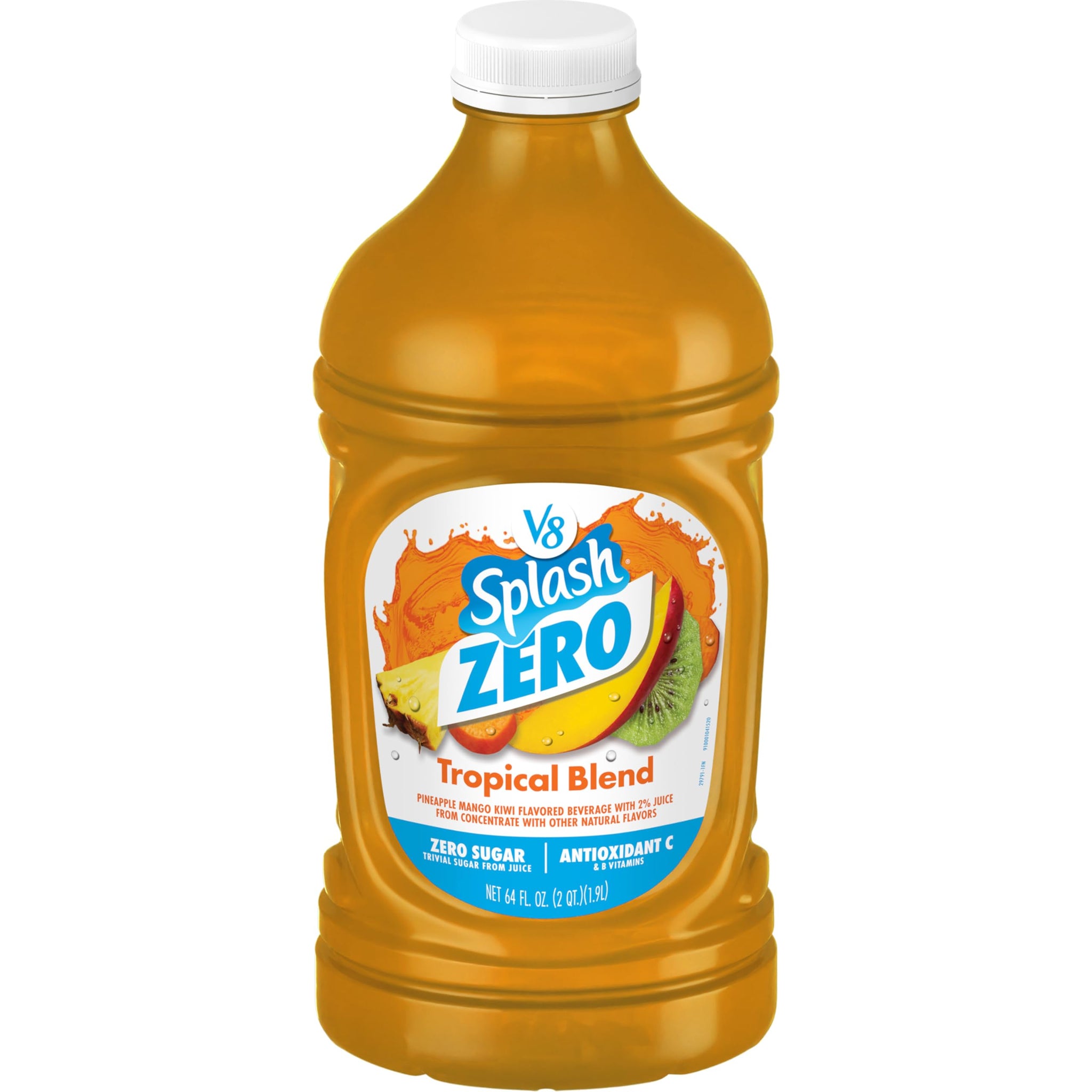 V8 Splash Zero Sugar Tropical Blend Flavored Beverage, 64 fl oz Bottle