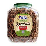 Utz Sourdough Specials Pretzels, Original, 63 oz. Barrel, Classic Pretzel Knot with Rich Sourdough Flavor, Resealable Container, Tasty Party Snack