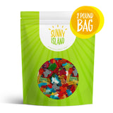 Gummy Candy Mix | 2-Pound Bag | Chewy Gummies for Candy Buffets, Goodie Bags, Dessert Decorating | Blue Sharks, Gummi Bears, Worms & Butterflies |