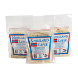 Norsland Authentic Norwegian Potato Lefse Flatbread - 3 Packages (8oz Each, 6 Rounds Total) | No Preservatives | Perfect for Holidays & Everyday Meals