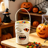 Halloween Candy Bags for Kids, Ghost Buckets Trick or Treat Bags (B)