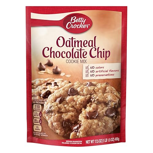 Betty Crocker Oatmeal Chocolate Chip Cookie Mix 17.5 oz (Pack of 4)