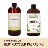Banyan Botanicals Organic Unrefined Sesame Oil - Rich & Warming Ayurvedic Massage Oil for Body & Scalp - Traditional Abhyanga Oil for Deep Tissue