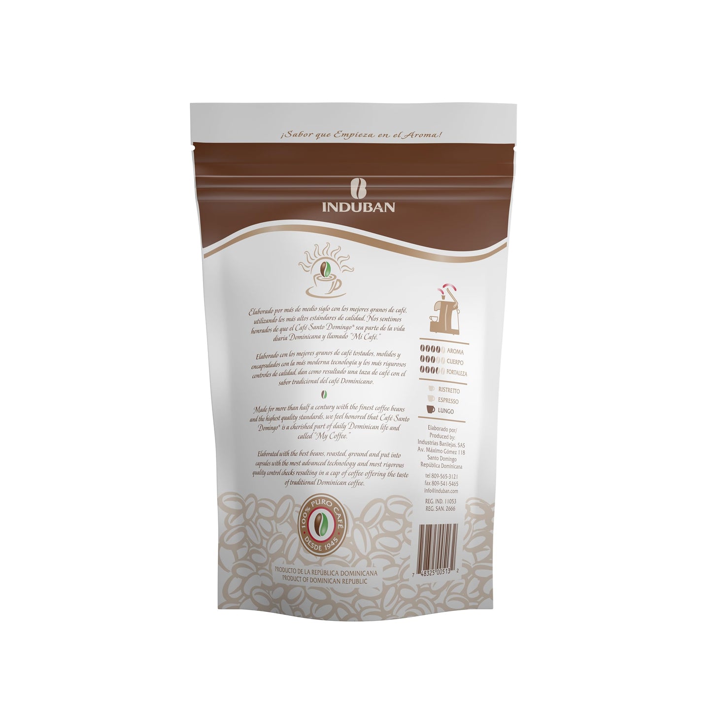 Café Santo Domingo Lungo Capsules - Compatible with Nespresso Original Brewers - Product from the Dominican Republic (30 Count)