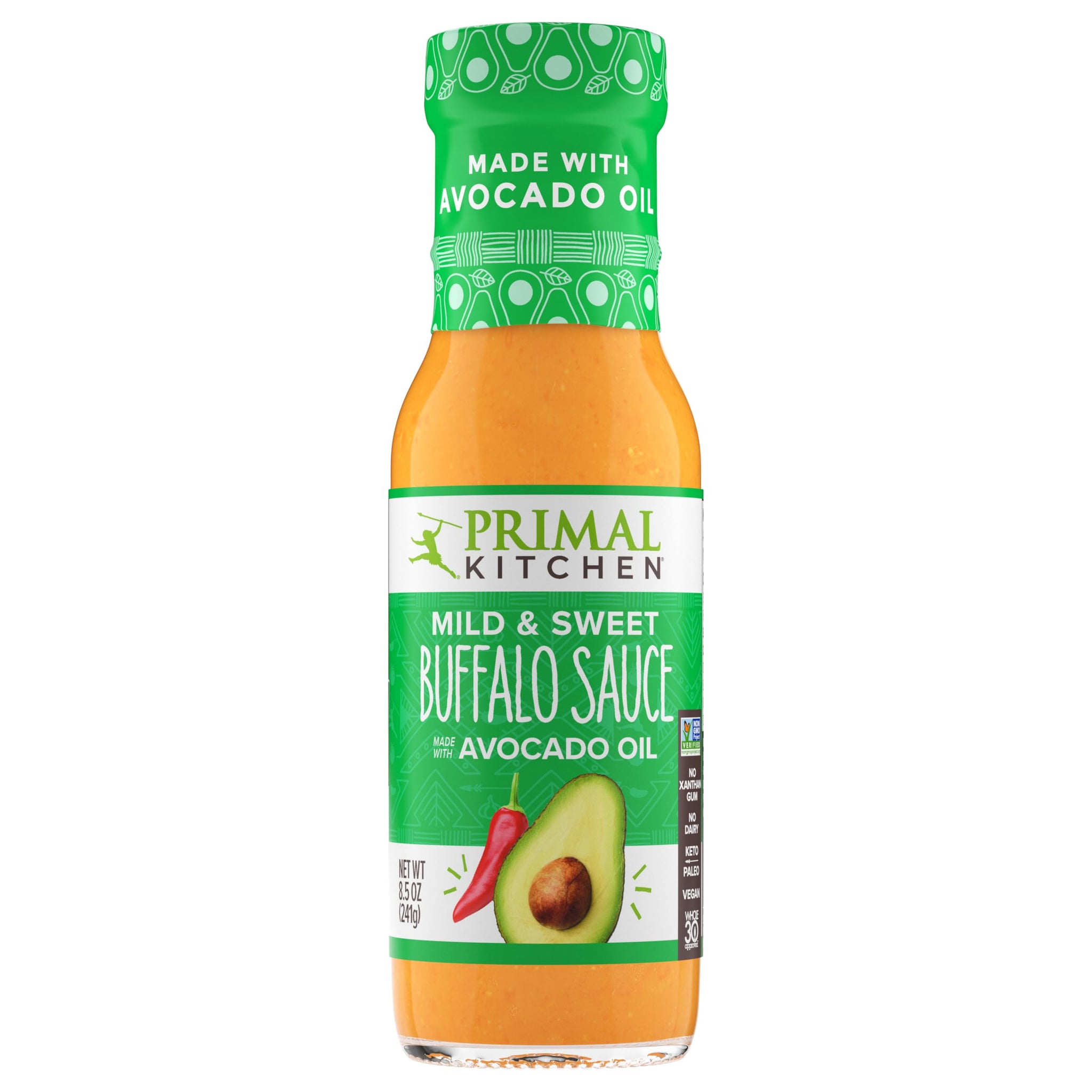Primal Kitchen No-Dairy Buffalo Sauce Variety 3-Pack, Made with Real Ingredients Like Avocado Oil and No Cane Sugar or Corn Syrup, Includes 1