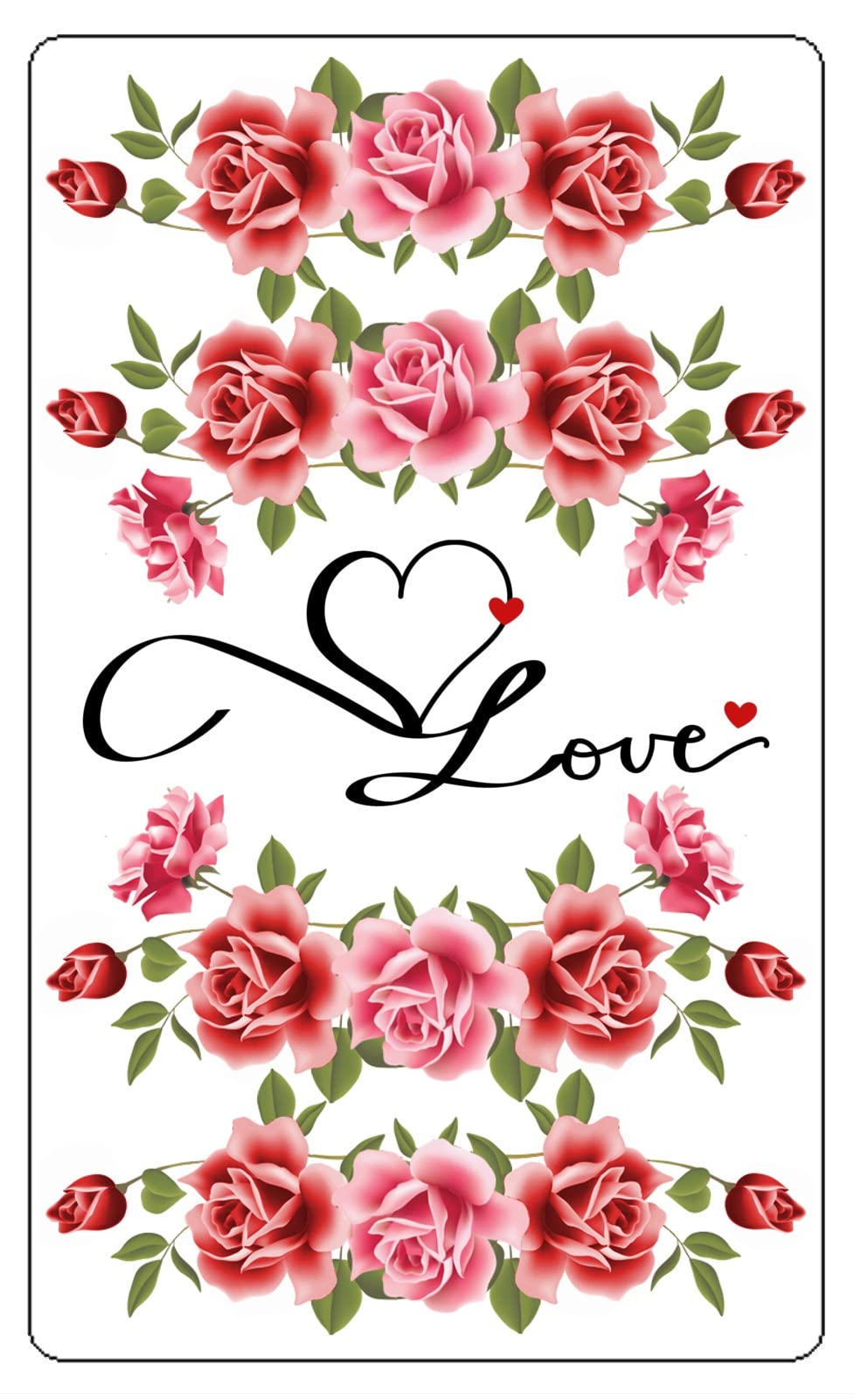 60 Wedding Love Roses Miniatures Candy Bar Wrapper, Bachelorette Mini Candy Bar Stickers, Decorations, Flower Theme, Candy Not Included. Made in USA