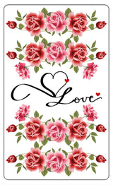 60 Wedding Love Roses Miniatures Candy Bar Wrapper, Bachelorette Mini Candy Bar Stickers, Decorations, Flower Theme, Candy Not Included. Made in USA