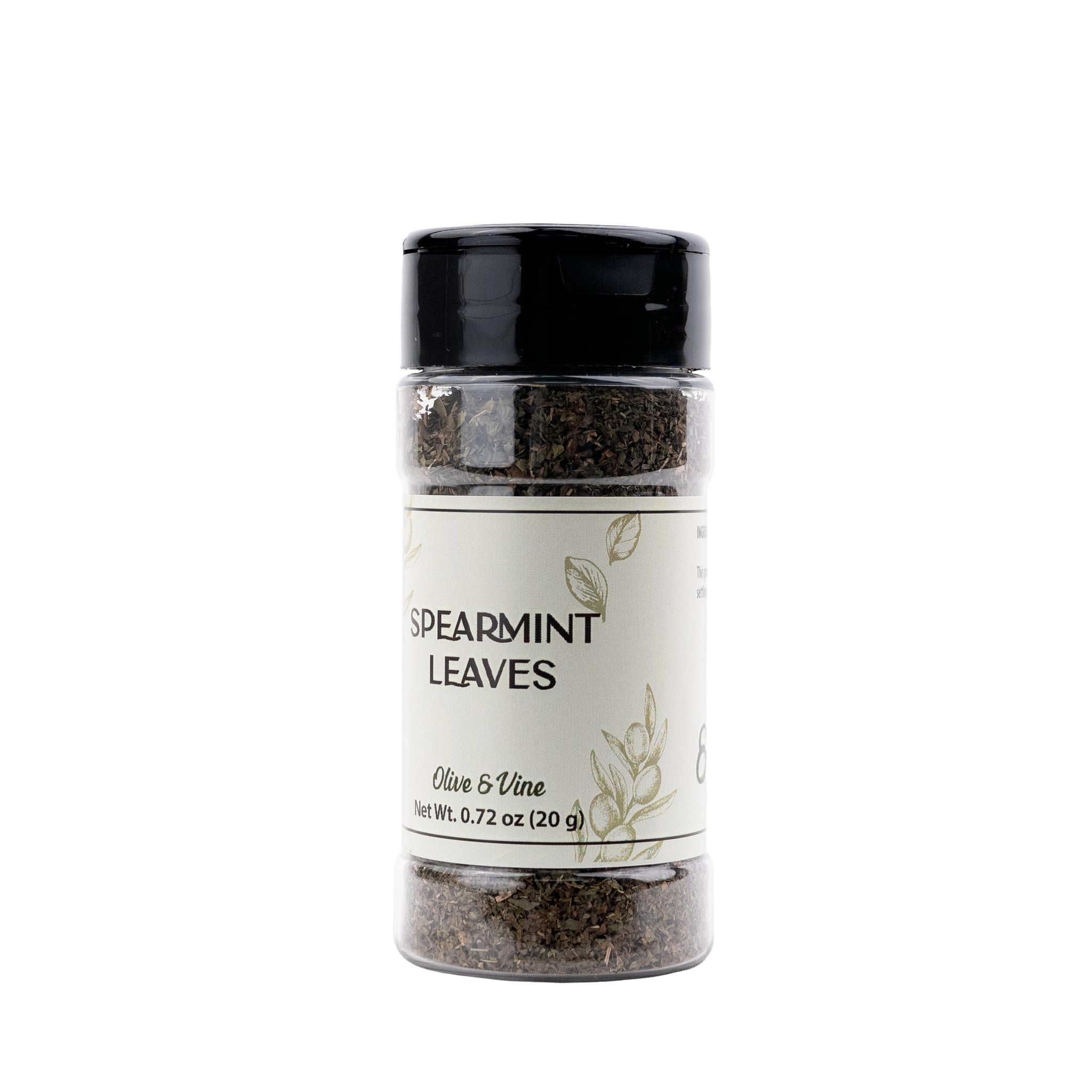 Olive & Vine Spearmint Leaves, Refreshing Mint Flavor, Use in Teas, Salads, Desserts, with Rich Tradition, Authentic Taste, For Global Recipes (0.72