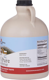 Hidden Springs Maple Dark Half Gallon 100% Pure Maple Syrup USA/CAN, BPA-free Jug
