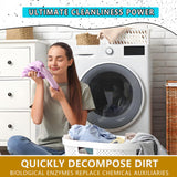 Bio Enzyme Laundry Booster Powder - Ultra-Concentrated Stain & Odor Remover for Whites & Colors | Oxygen Bleach Alternative | Non-Toxic, Biodegradable