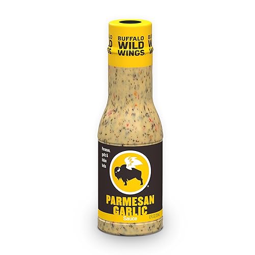 Buffalo Wild Wings Parmesan Garlic Sauce, 12 fl. oz., Perfect Dipping Sauce, Chicken Marinade, Chicken Parmesan Topping and Wing Seasoning, Made