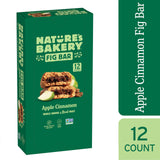 Nature's Bakery Whole Wheat Fig Bars, Apple Cinnamon, Real Fruit, Vegan, Non-GMO, Snack Bar, 1 Box With 12 Twin Packs (12 Twin Packs)