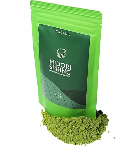 Midori Spring Organic Japanese Matcha Green Tea Powder for Lattes, Cooking and Baking