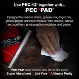 PEC-12 Photographic Emulsion Cleaner Kit and PEC-PAD Lint Free Non-Abrasive Wipes 4"x4" 100 Sheets per/Pkg - for Cleaning Film, Photo Negative, B&W