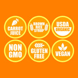Hallelujah Diet Max Organic Carrot Juice Powder - Made with Pure Organic Carrot Juice, No Artificial Sweeteners, Vegan, Gluten Free, 8.8oz