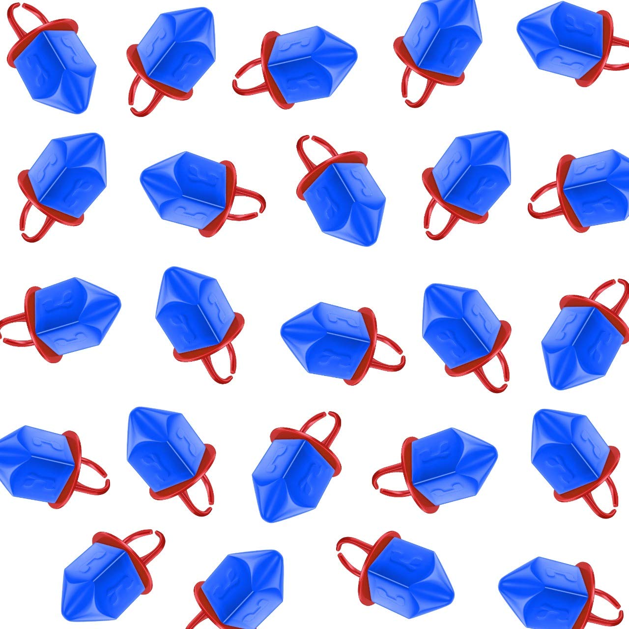Dee Best Dreidel Jewel Pop Ring Shape Candy - Variety Pack 36 Individually Wrapped