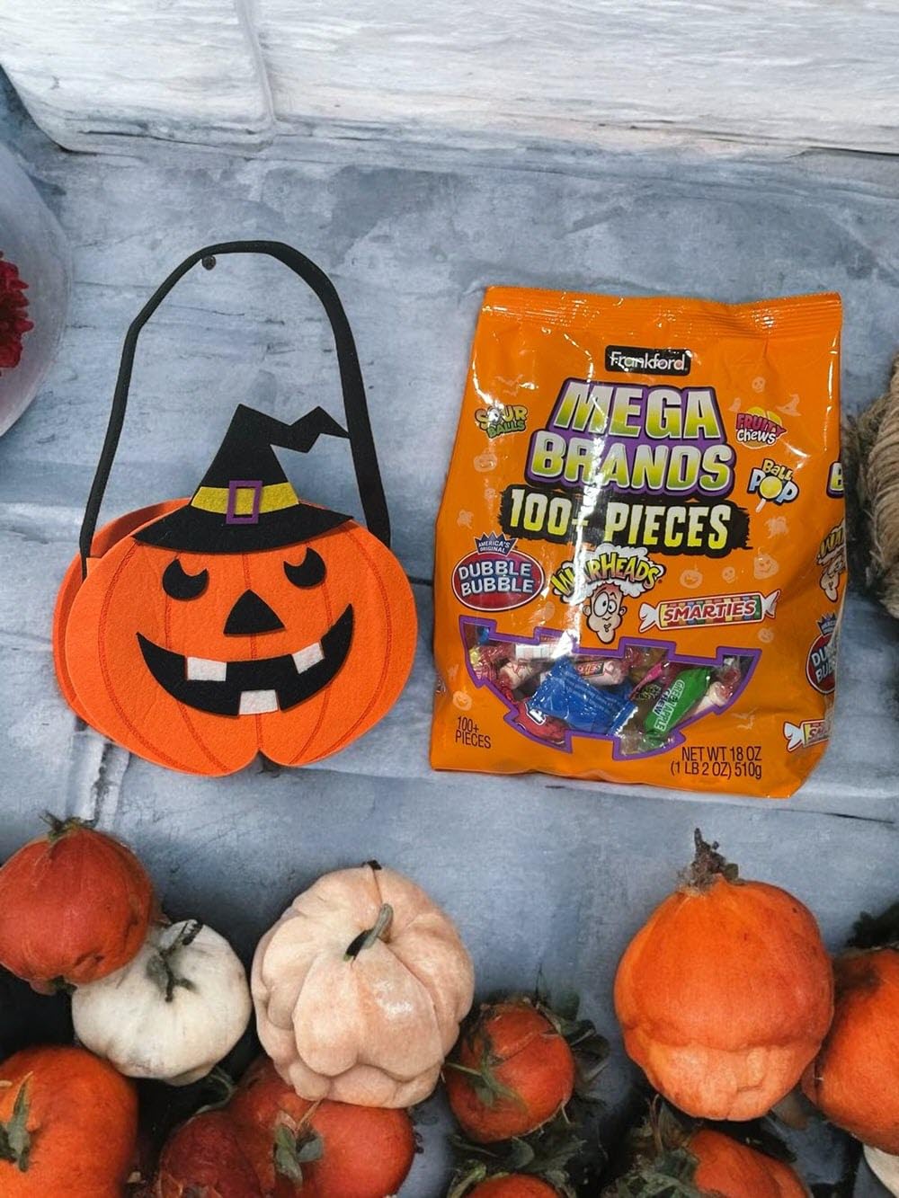 Halloween Candy Treats, Kid's Snacks for Trick or Treating, School Parties plus a B BBO Halloween souvenir pouch! (Mega Brands and a Halloween