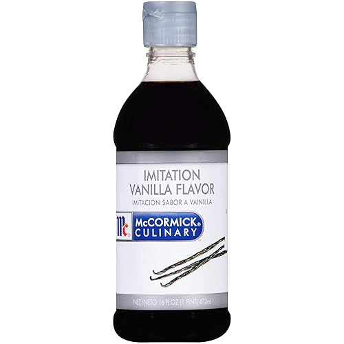 McCormick Culinary Imitation Vanilla Flavoring, 16 fl oz - One 16 Fluid Ounce Bottle of Imitation Vanilla Flavoring for Baking, Best for Cakes