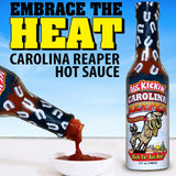 Ass Kickin’ Carolina Reaper Hot Sauce (5 oz) - Extreme Heat Level - Gourmet Super Hot Pepper Sauce for Wings, Tacos & Pizza