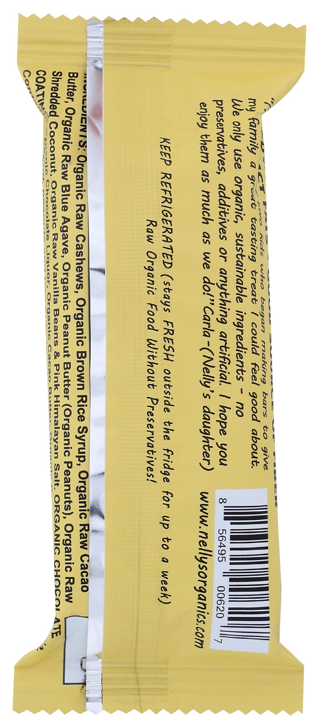 Nellys Organics Organic Dark Chocolate Caramel Nougat Bar, 1.6 OZ