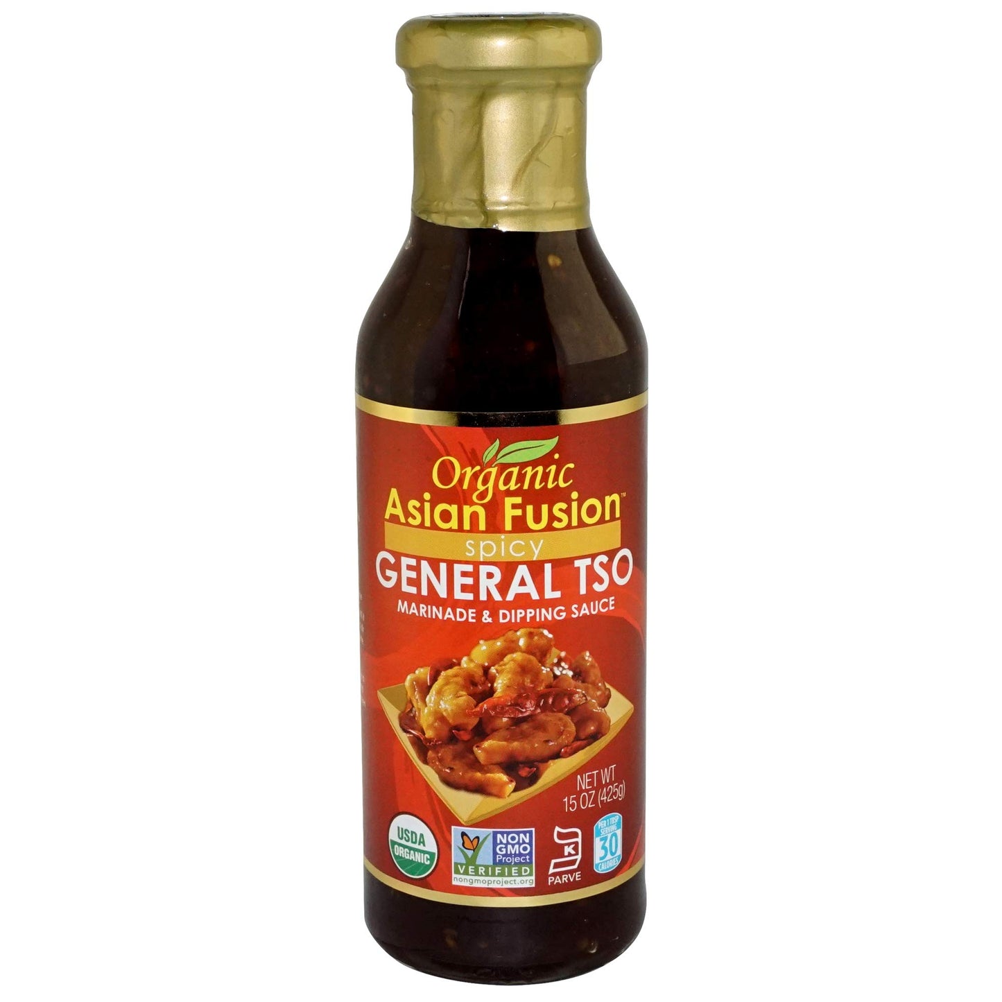 Asian Fusion General Tso Sauce, 15 Ounce - Non-GMO, Organic Certified, Kosher & Gluten Free (2 Pack)