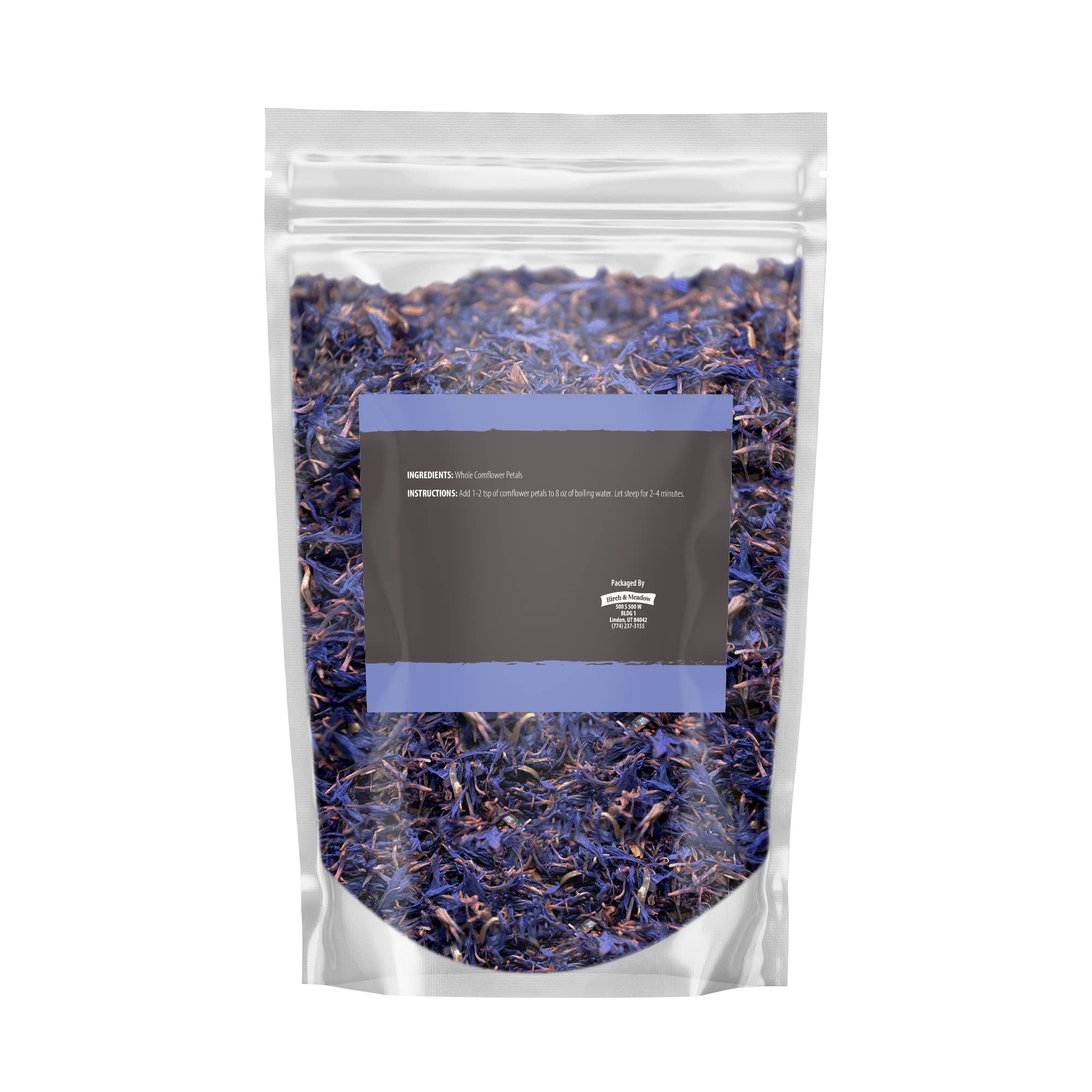 Birch & Meadow 4 oz Whole Cornflower Petals, Decorative, Tea & Cooking Additive