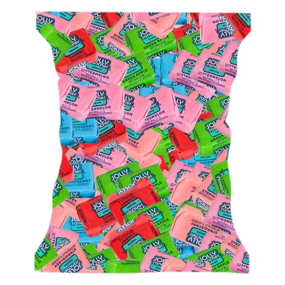 Joly Ranchers Chews Candy - Assorted Flavors - 190 Pieces of Fruity Flavored Chews - Halloween Individually Wrapped Candy Chews for Halloween
