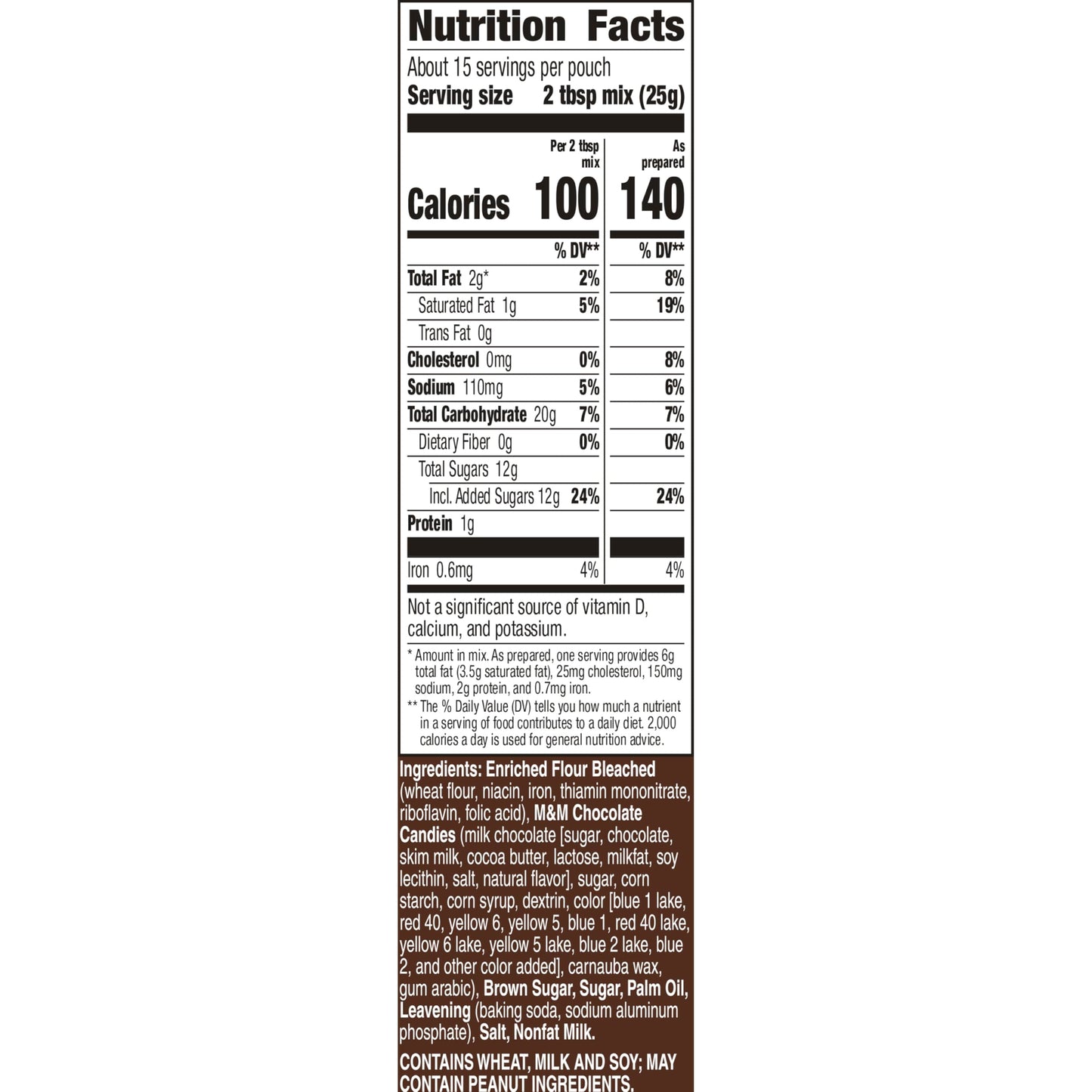 Betty Crocker Cookie Mix with Milk Chocolate M&M'S Chocolate Candies, 13.3 oz