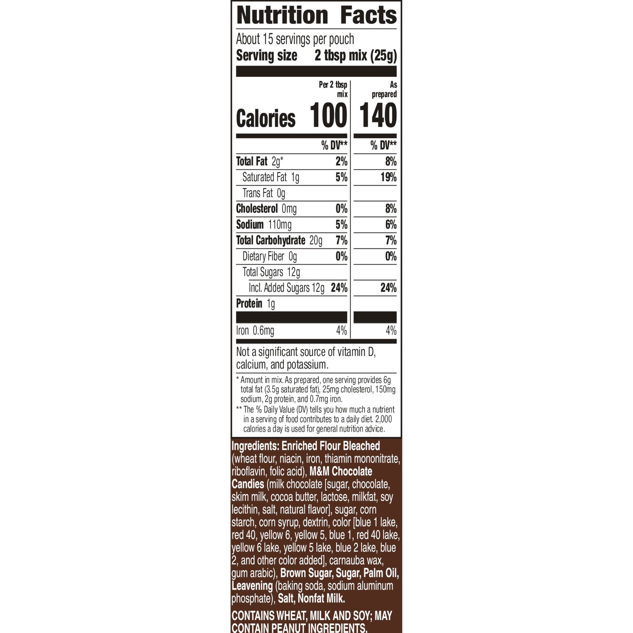 Betty Crocker Cookie Mix with Milk Chocolate M&M'S Chocolate Candies, 13.3 oz