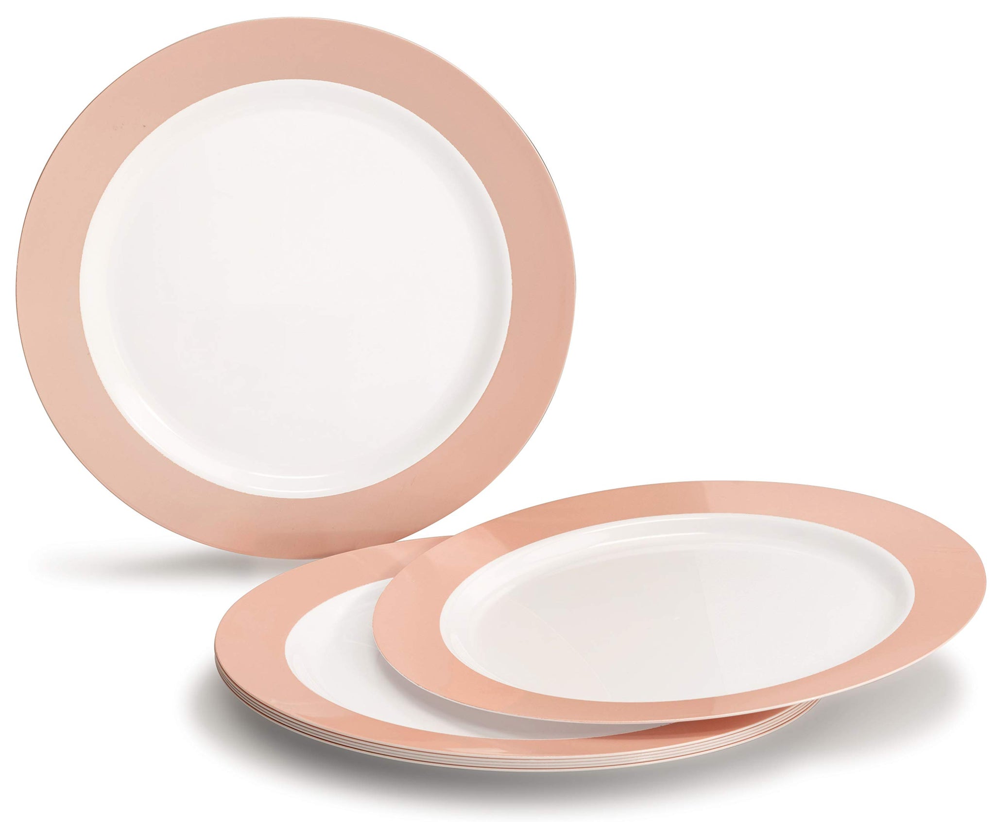 " OCCASIONS " 320 Piece set (40 Guests)-Wedding Party Disposable Plastic Plate Set -40 x 10.5'' + 40 x 7.5'' +Silverware+Cups+Napkins (Rio in White