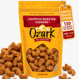 OZARK NUT ROASTERS, Chipotle Roasted Cashews with Spicy Kick, Flavored Savory Snacks, World-Class Gourmet Candied Nuts, Resealable Pack (14 oz)