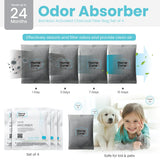 Home Zone Living CleanAura Deodorizing Bamboo Activated Charcoal Filter Bag Set of 4